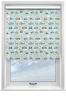 Tool Time, Light Blue - Twist&Fit Roller Blind